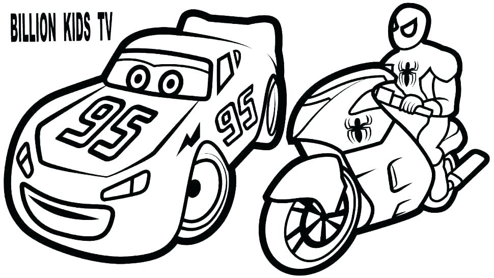 970x546 Lightning Mcqueen Chick Hicks Coloring Pages Page Track Race
