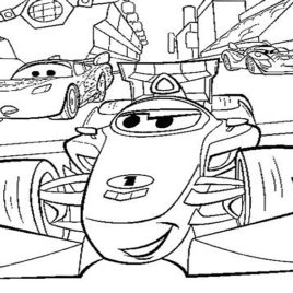 268x268 Cars Coloring Pages Chick Hicks Archives