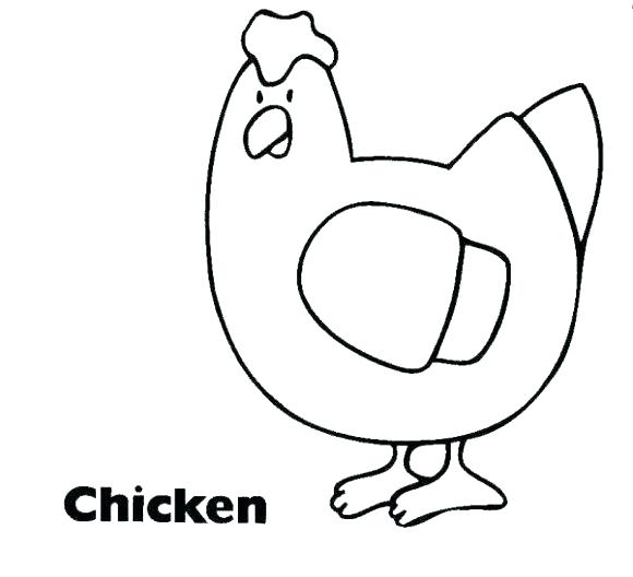 580x528 Coloring Pages Of Farm Animals Chicken Coloring Page Chicken