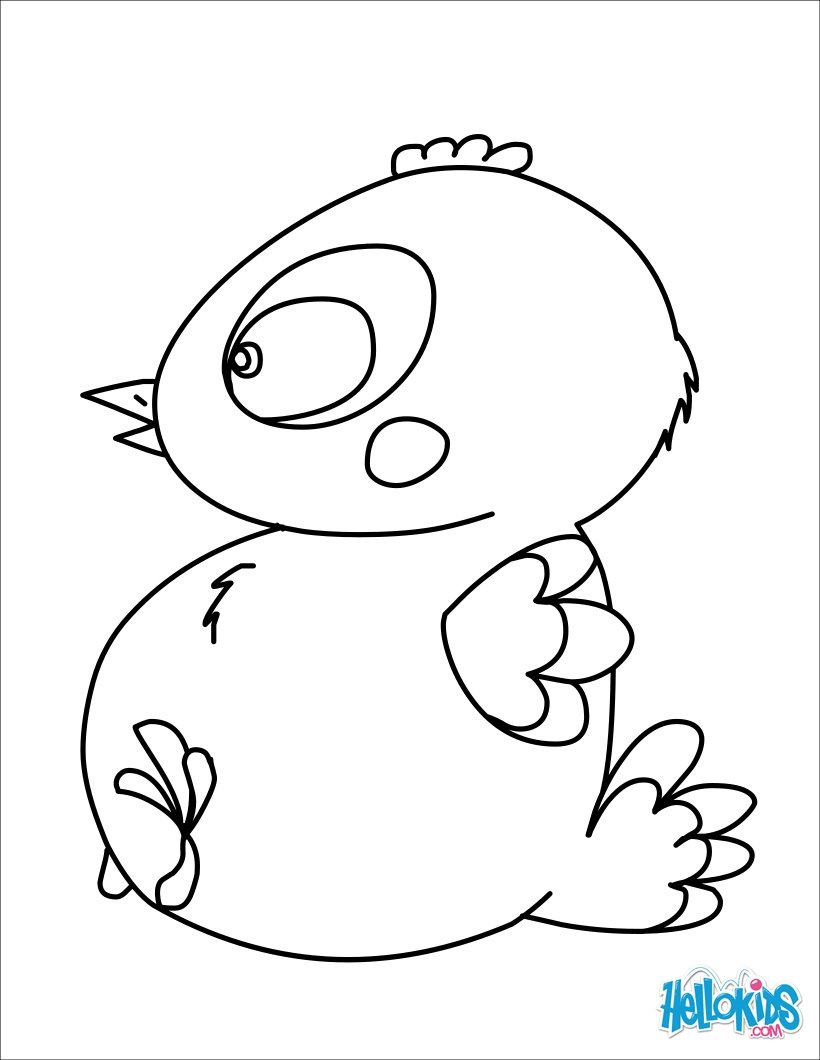 820x1060 Baby Chick Hatching From Egg Coloring Page Free Printable Animals