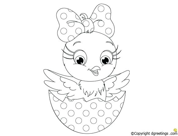 582x445 Baby Chick Coloring Pages