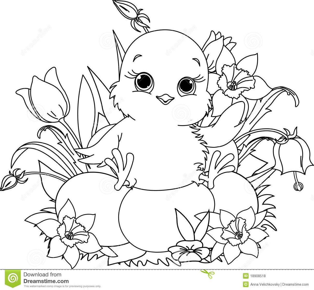 1300x1200 Baby Chick Pictures To Color Kids Printable Coloring Page Animals