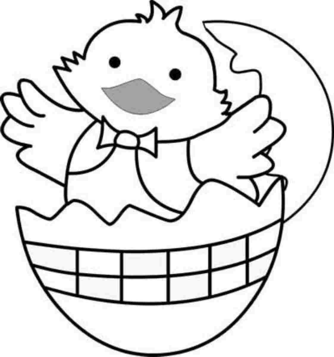 1123x1200 Chicken And Small Chocolate Egg Coloring Page Tcc Chick Pages