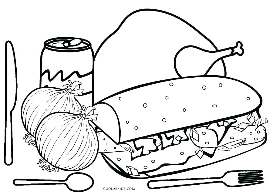 900x643 Fresh Fast Food Coloring Pages Or Junk Plus Fried Chicken 59