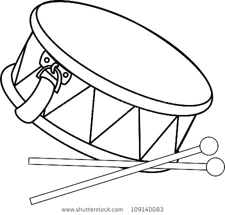 450x430 Drum Coloring Pages Drum Coloring Page Drums Coloring Page Drum