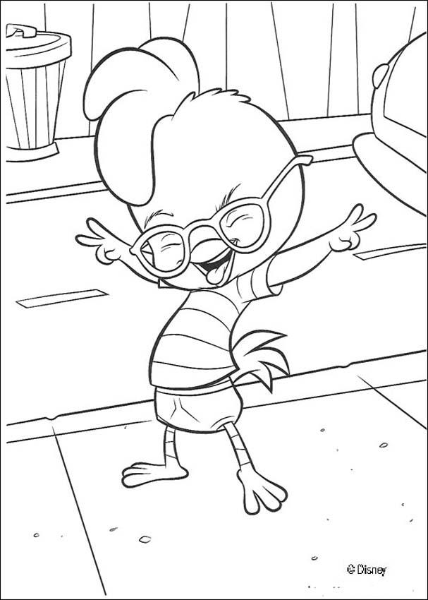 607x850 Cool Chicken Little Coloring Pages