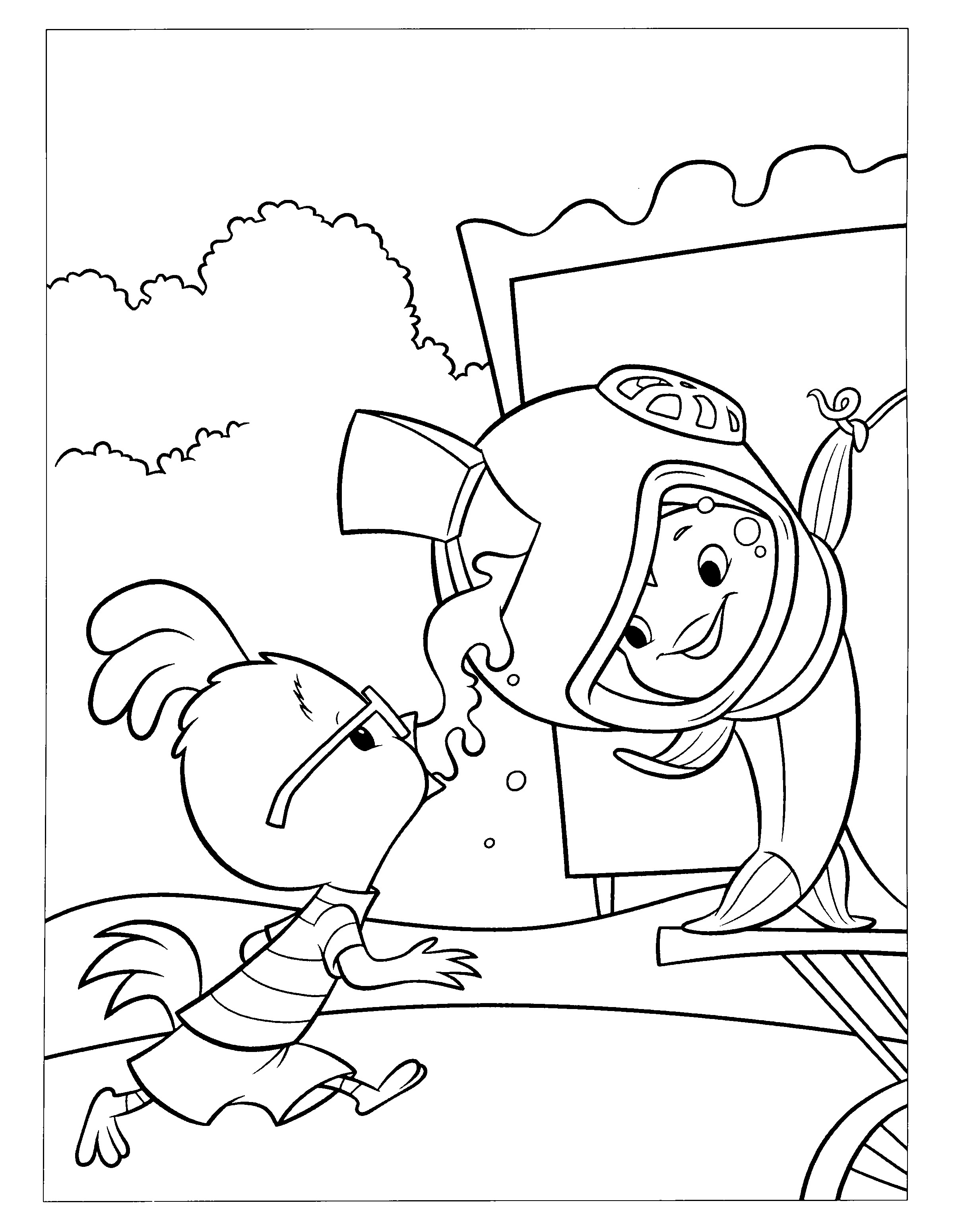2400x3100 Chicken Little Coloring Pages Free Draw To Color