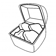 234x234 Chicken Nuggets Coloring Pages