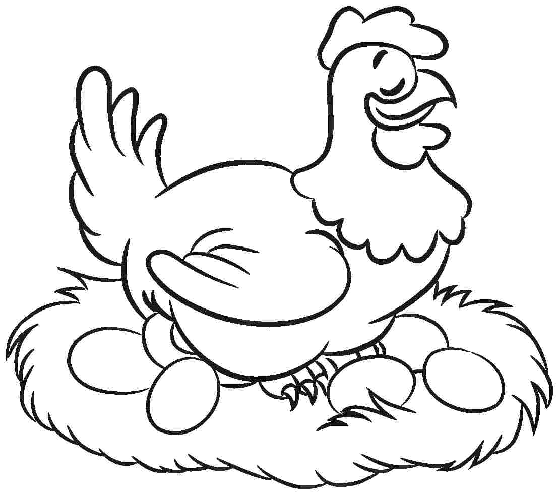 1109x982 Chicken Coloring Pages Farm Animal Archives Womanmate Com
