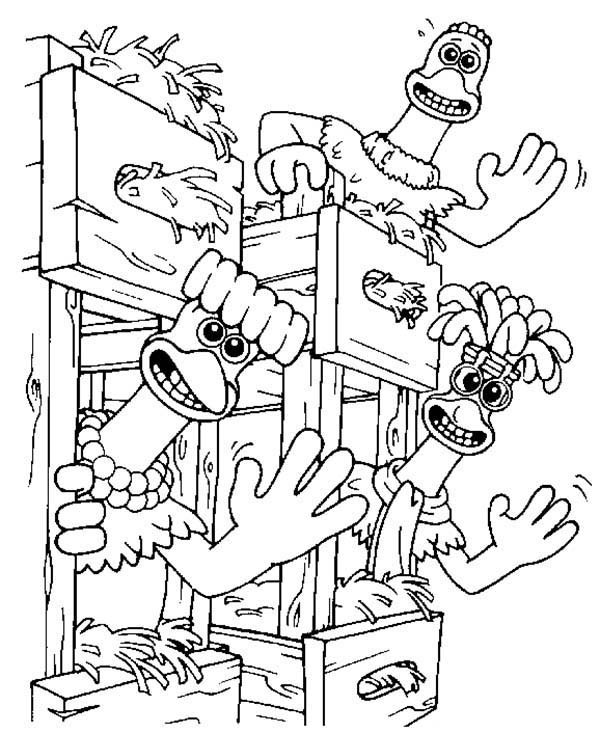 600x733 Chicken Run Characters Waving Their Hands Coloring Pages Batch