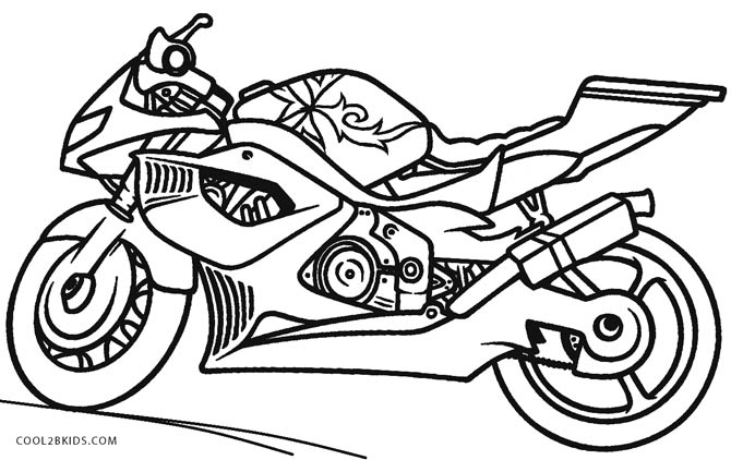670x422 Motorbike Coloring Pages Free Printable Motorcycle Coloring Pages