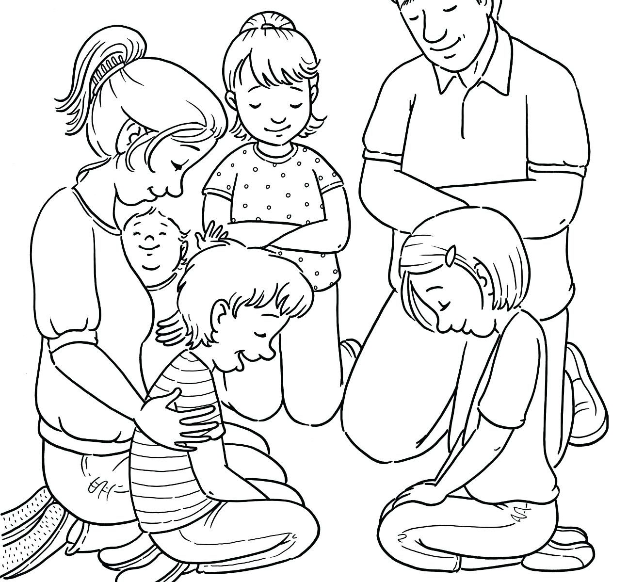 1295x1200 Launching Child Praying Coloring Page Prayer F