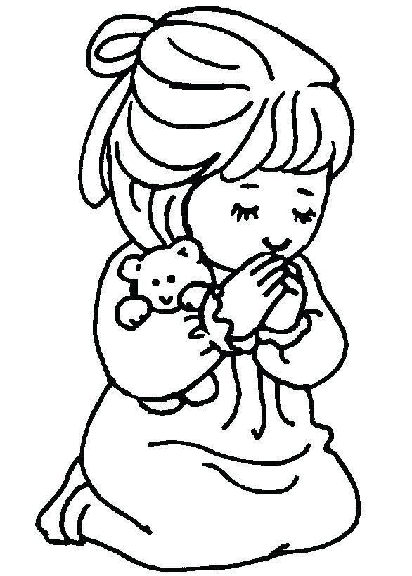 586x819 Prayer Coloring Pages Prayer Coloring Page Catholic Prayer