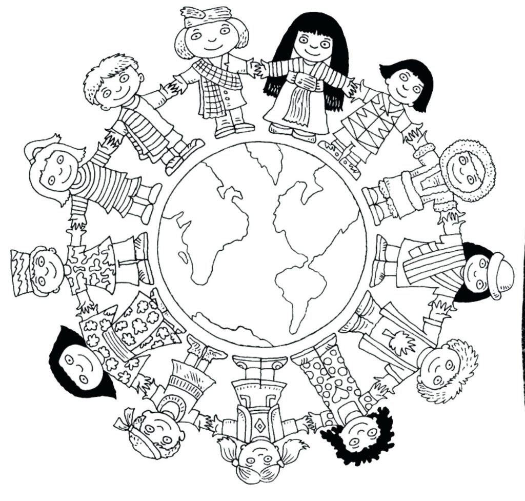 1024x977 Children Around The World Coloring Pages