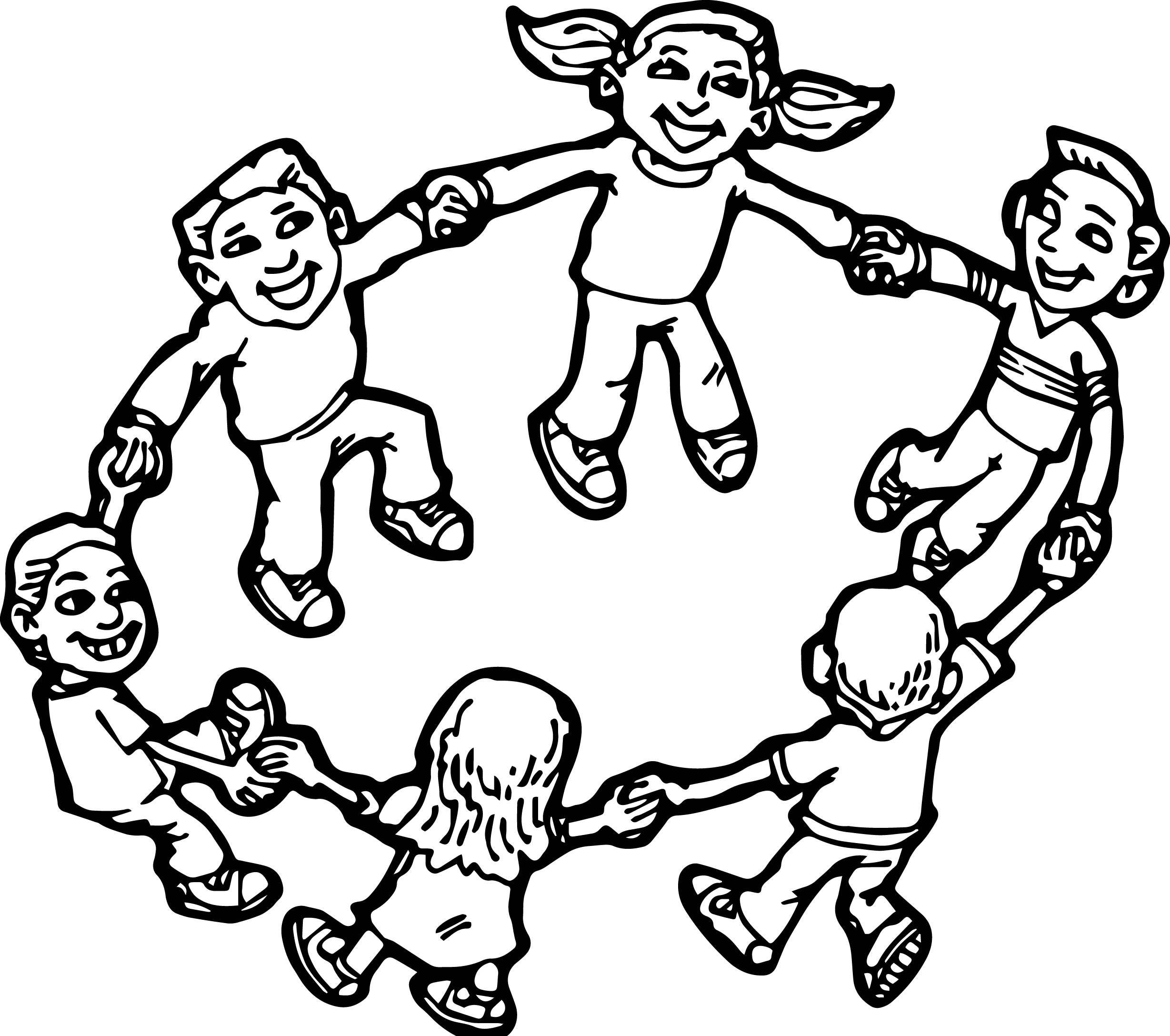 Children Playing Coloring Pages