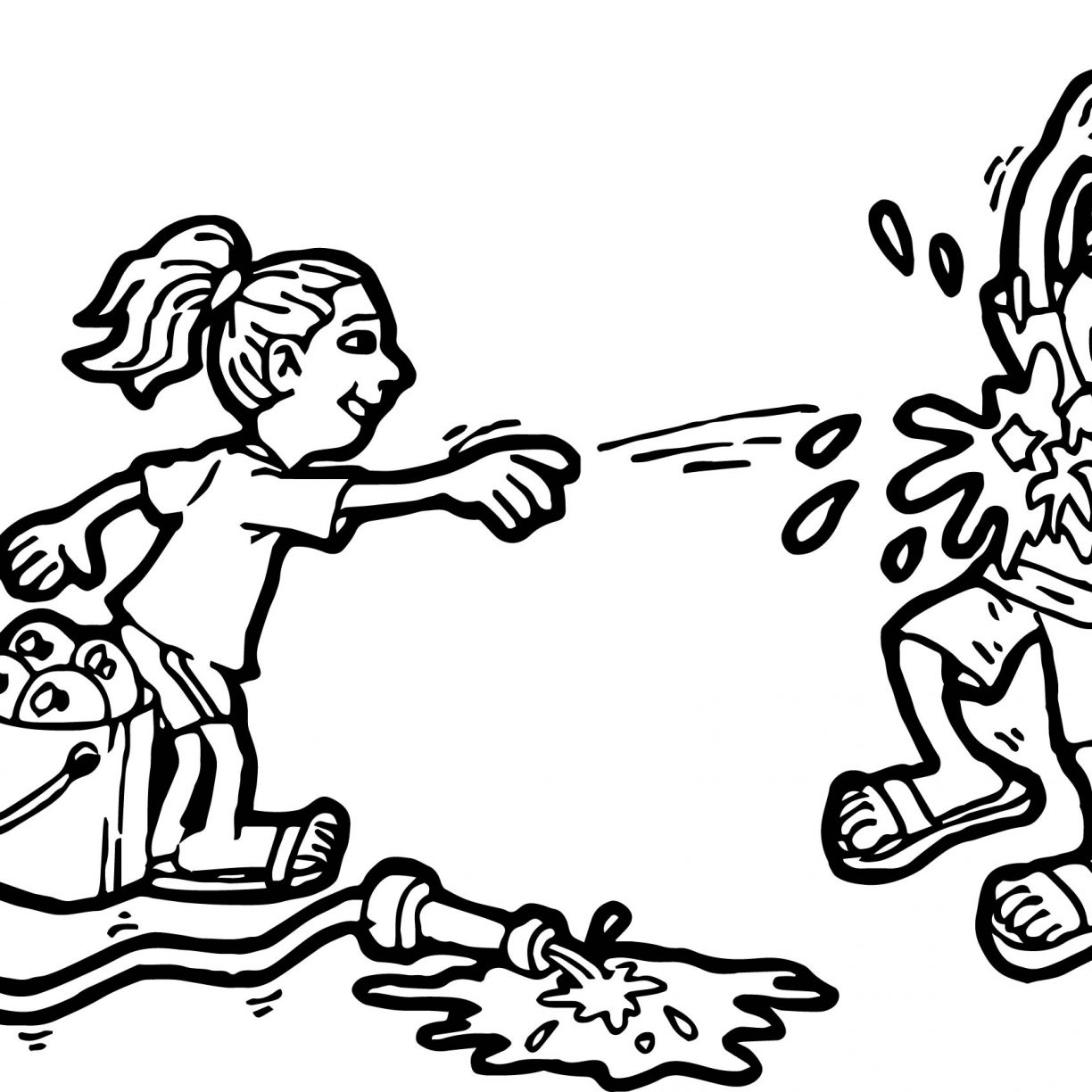 1224x1224 Holi Coloring Page Boy And Girls Festival Pages Printable Adult
