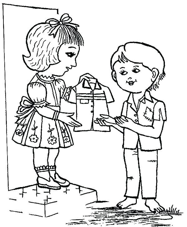 600x728 Sharing Coloring Page Kids Playing Blocks Coloring Page Sharing