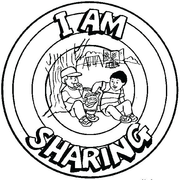 576x576 Sharing Coloring Page Ng Pages Free On Pics Of Children Sharing Ng