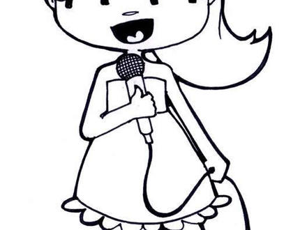 Children Singing Coloring Page