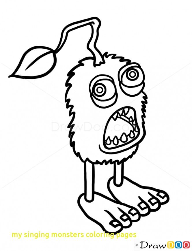 665x867 My Singing Monsters Coloring Pages With How To Draw Furcorn