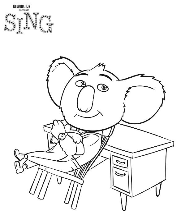 598x708 Sing Coloring Pages