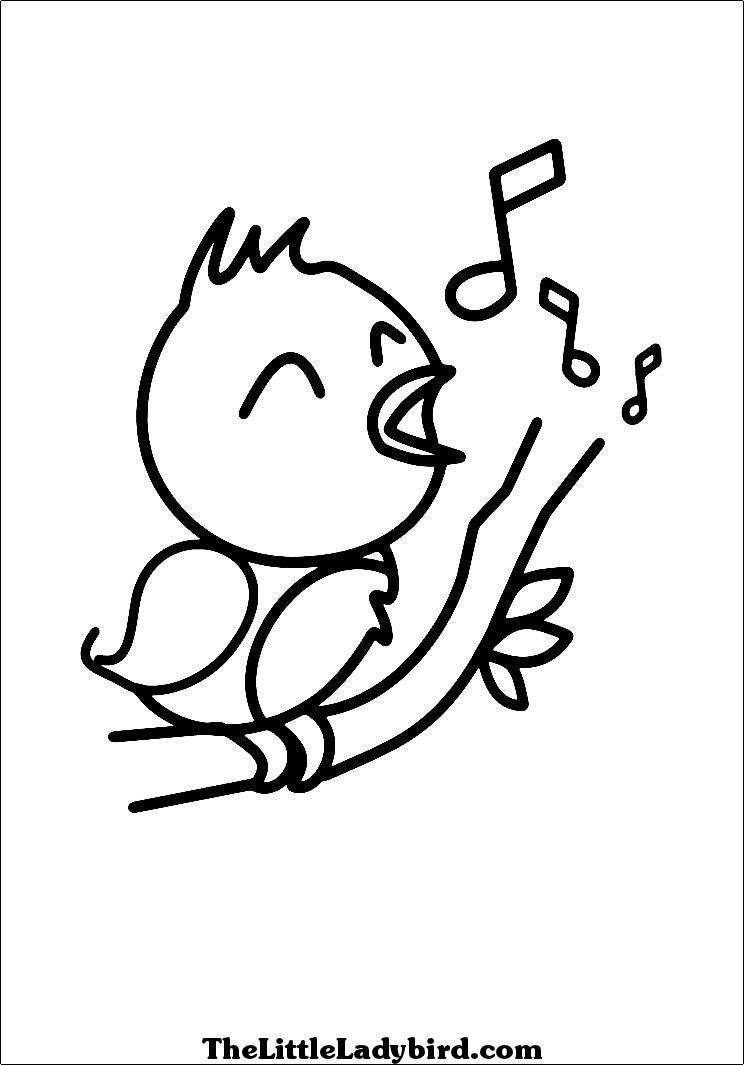 744x1065 Trend Coloring Page Of A Bird Preschool To Pretty Bird Coloring