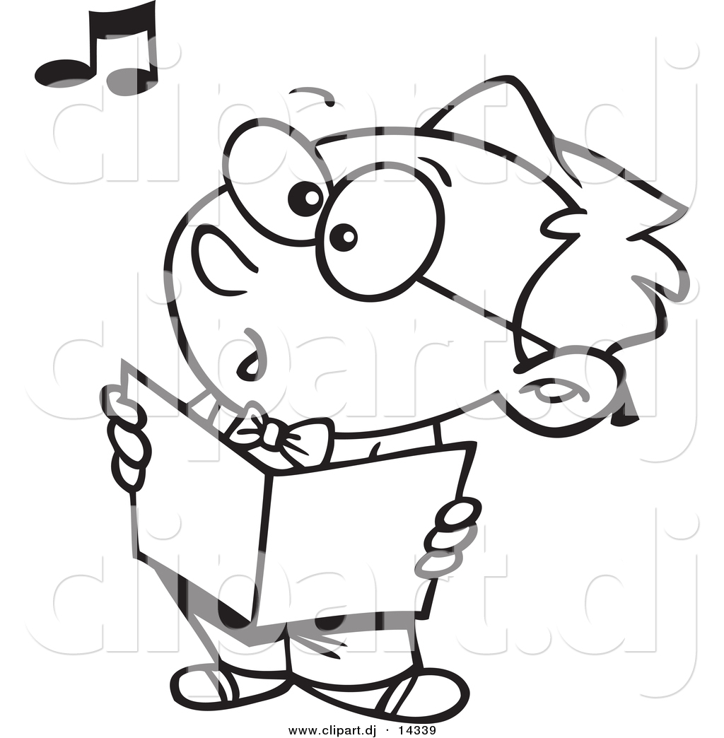 1024x1044 Vector Of Cartoon Boy Singing In Choir