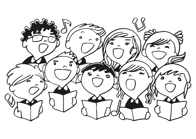 750x531 Coloring Page Children's Choir Children's Choir Choir