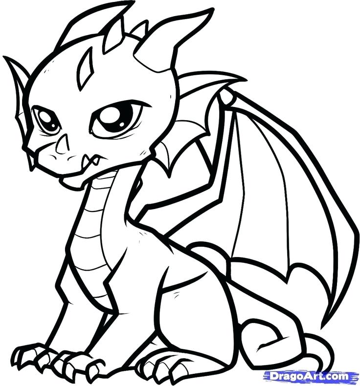 736x790 Baby Dragon Coloring Pages