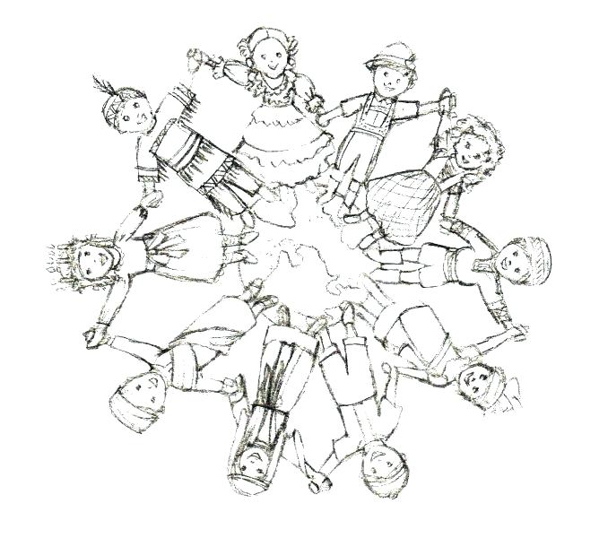 678x600 Children Of The World Coloring Pages World Thinking Day Mandala