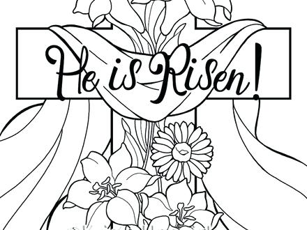 440x330 Easter Coloring Pages For Preschoolers He Is Risen 2 Coloring