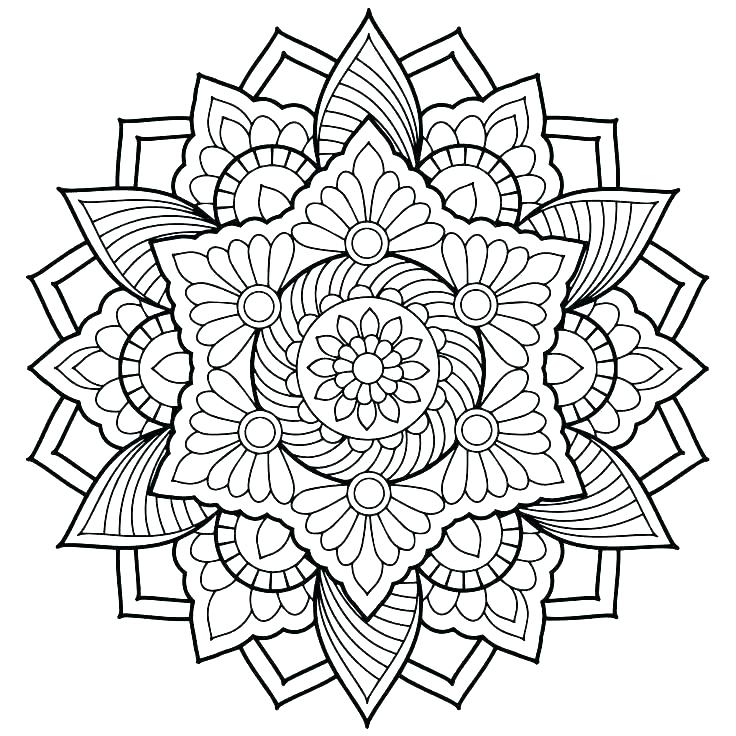736x736 Mandala Coloring Pages
