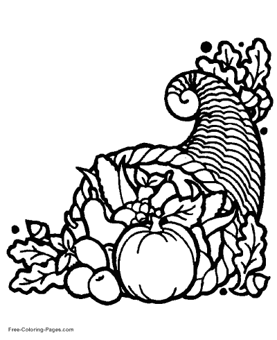 400x490 Thanksgiving Coloring Pages, Sheets And Pictures