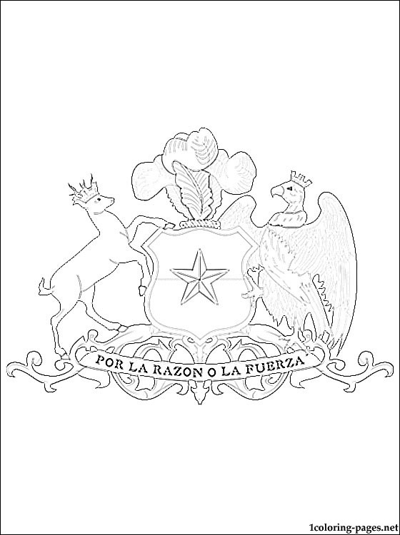 560x750 Chile Coat Of Arms Coloring Page Coloring Pages