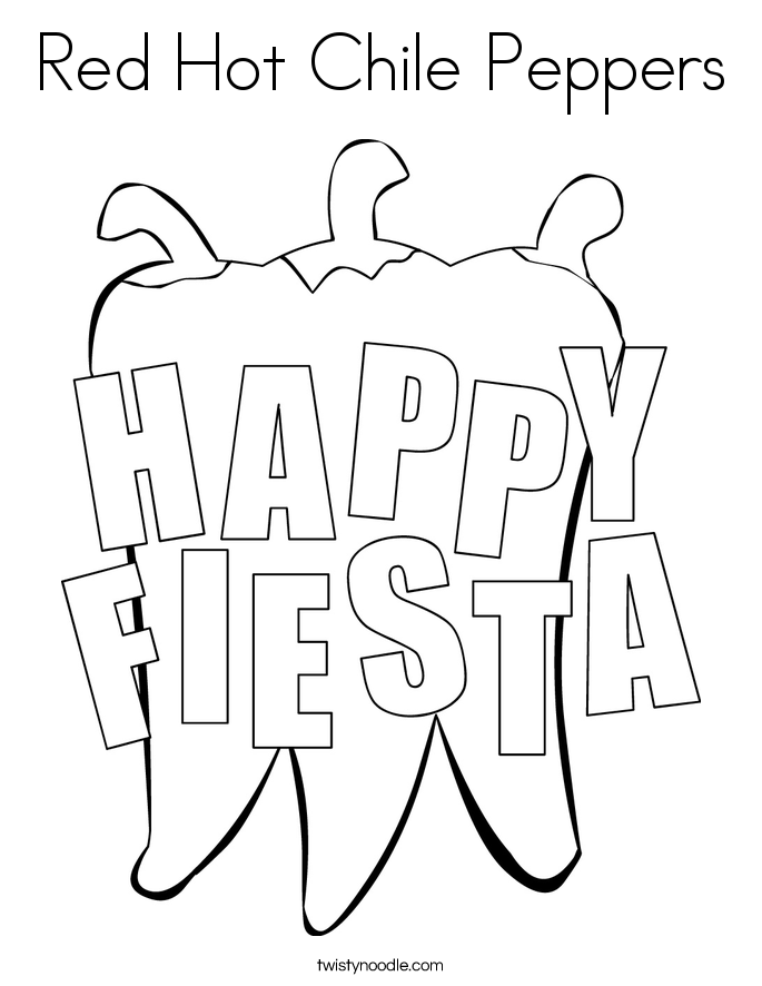 685x886 Red Hot Chile Peppers Coloring Page