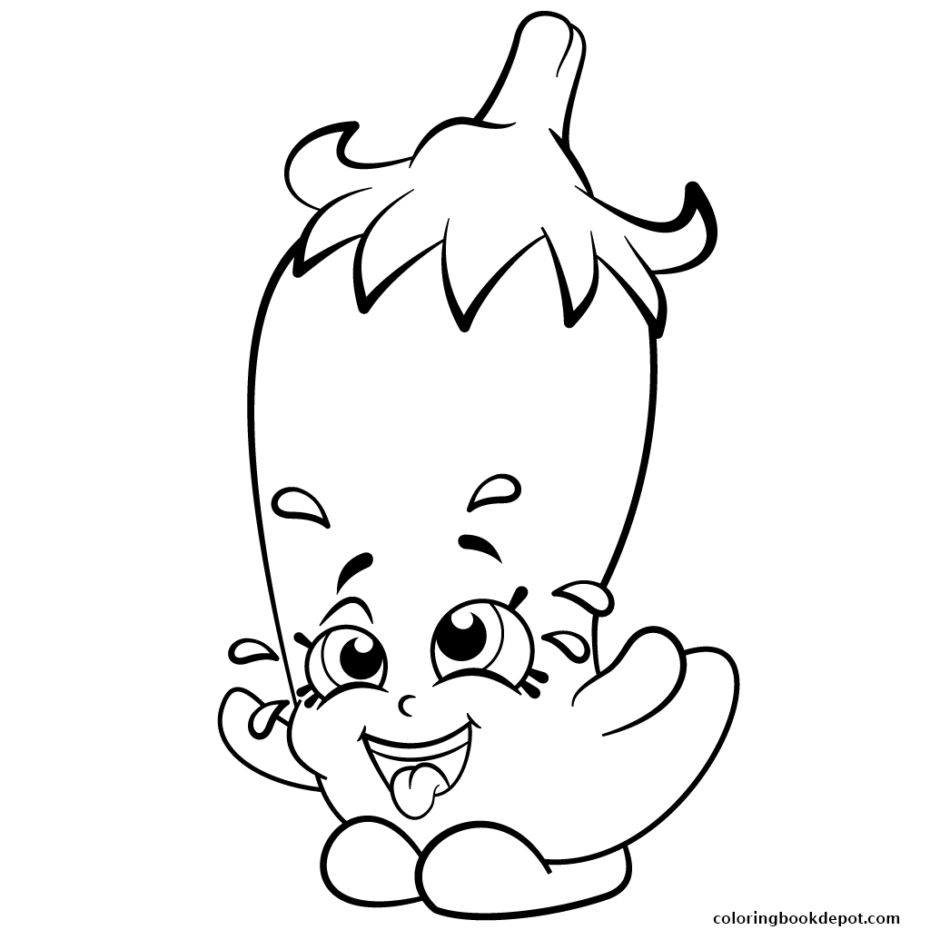 1024x1024 Cartoon Red Chili Shopkins Season 2 Coloring Pages