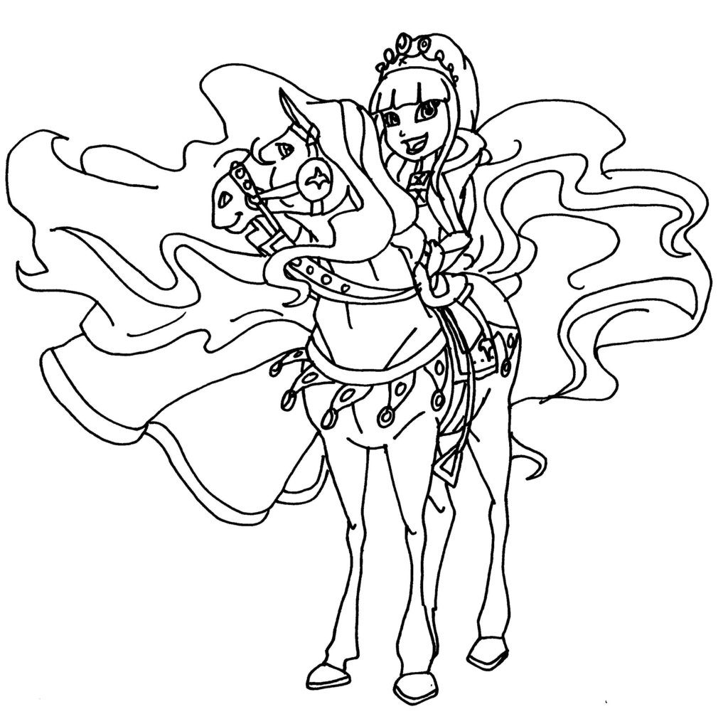 1024x1011 Horseland Coloring Pages Great H Kitten Chili Zoey And Pepper