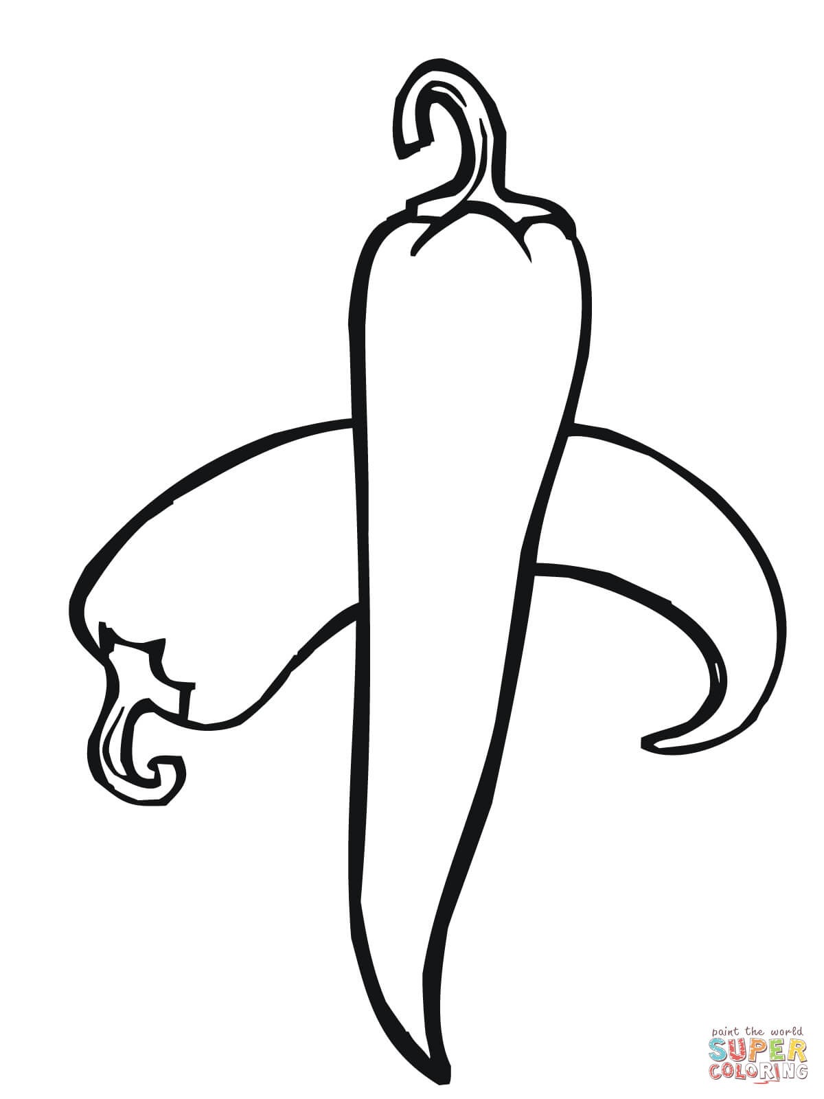1200x1600 Pepper Vegetable Coloring Page For Kids Unique Chilli Pepper