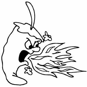 300x300 Hot Chili Pepper Coloring Page