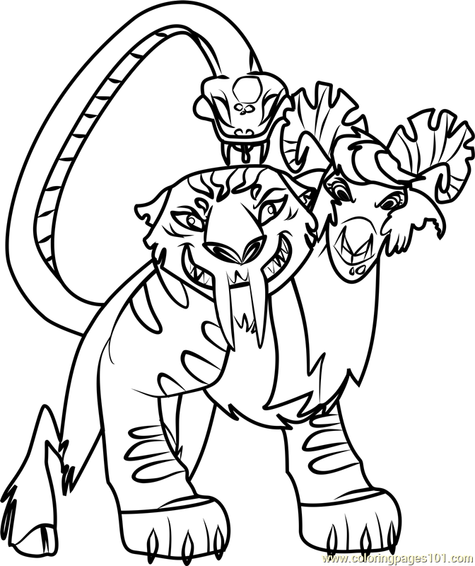 672x800 Chimera Coloring Page