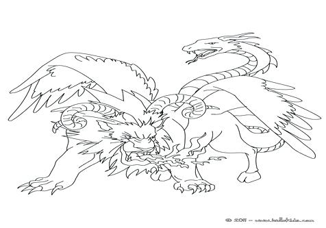 476x333 Mythological Animal Coloring Pages Monsters Fabulous Creatures