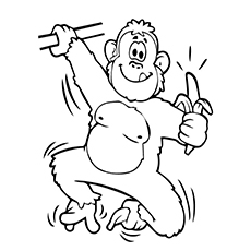 Chimpanzee Coloring Page