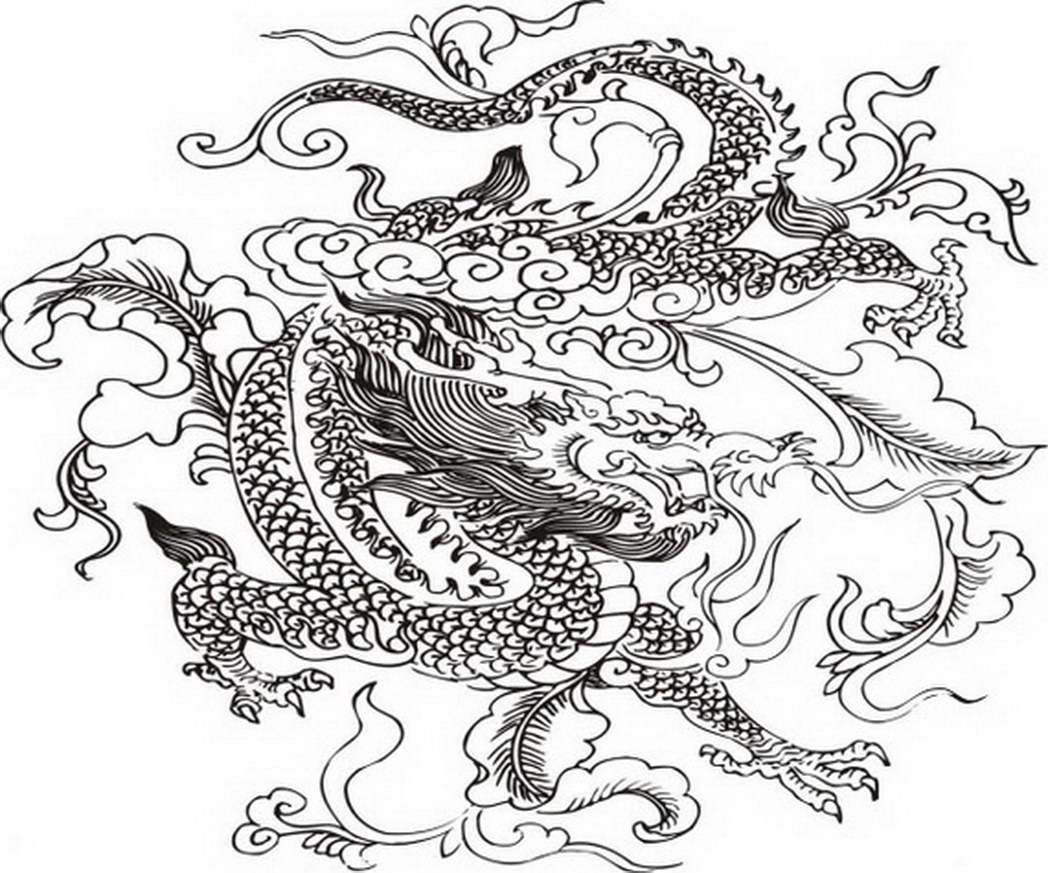 1048x873 Free Printable Chinese Dragon Coloring Pages For Kids Within Page