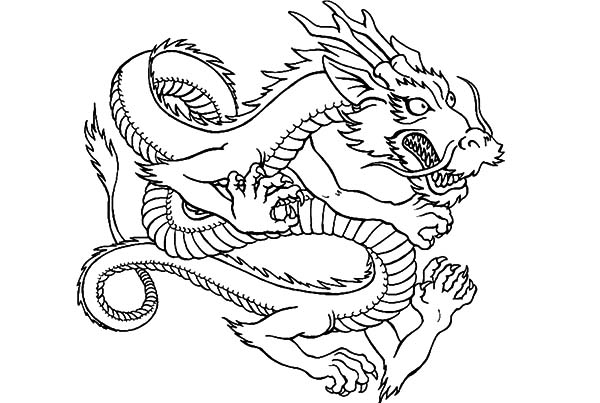 600x403 Chinese Dragon Printable Coloring Pages 21 Chinese Dragon Coloring