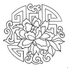 236x236 Chinese Designs Stained Glass Coloring Book 1 Chinese Flowers