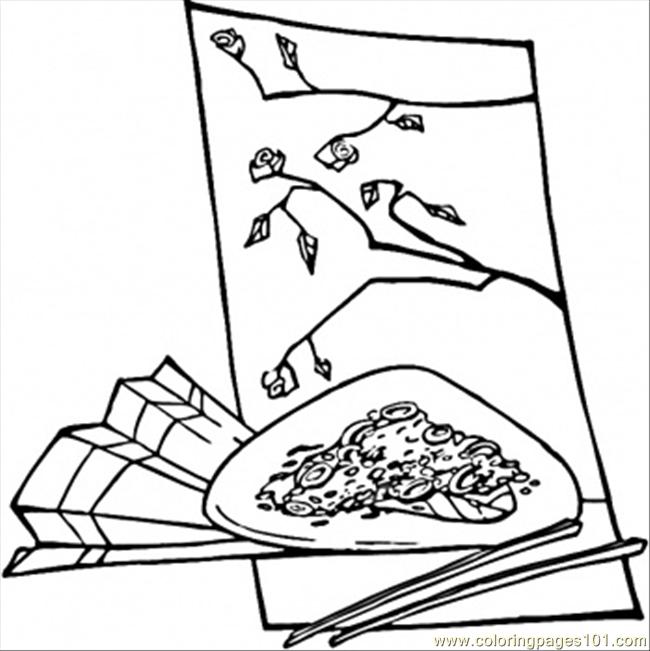 650x651 Chinese Food Coloring Page