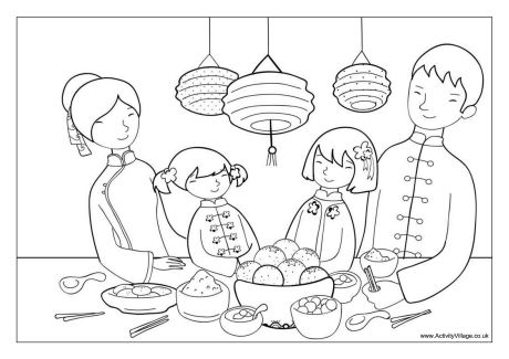 460x325 Chinese Coloring Pages