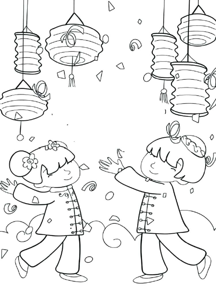 750x1000 Chinese New Year Coloring Pages For Preschool