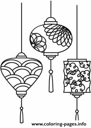 300x421 Chinese Lanterns For New Year Coloring Pages Printable