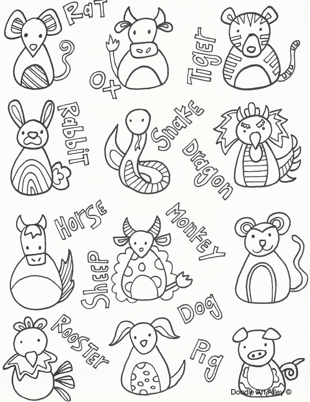 618x800 Coloring Pages For Chinese New Year Animals